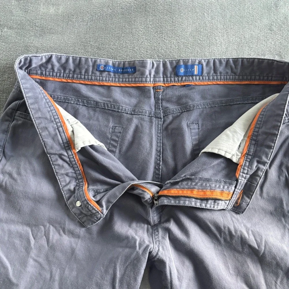 Stitch‎ Golf Mens Pants 38x34 Gray Stretch Cotton Lycra Casual Chinos